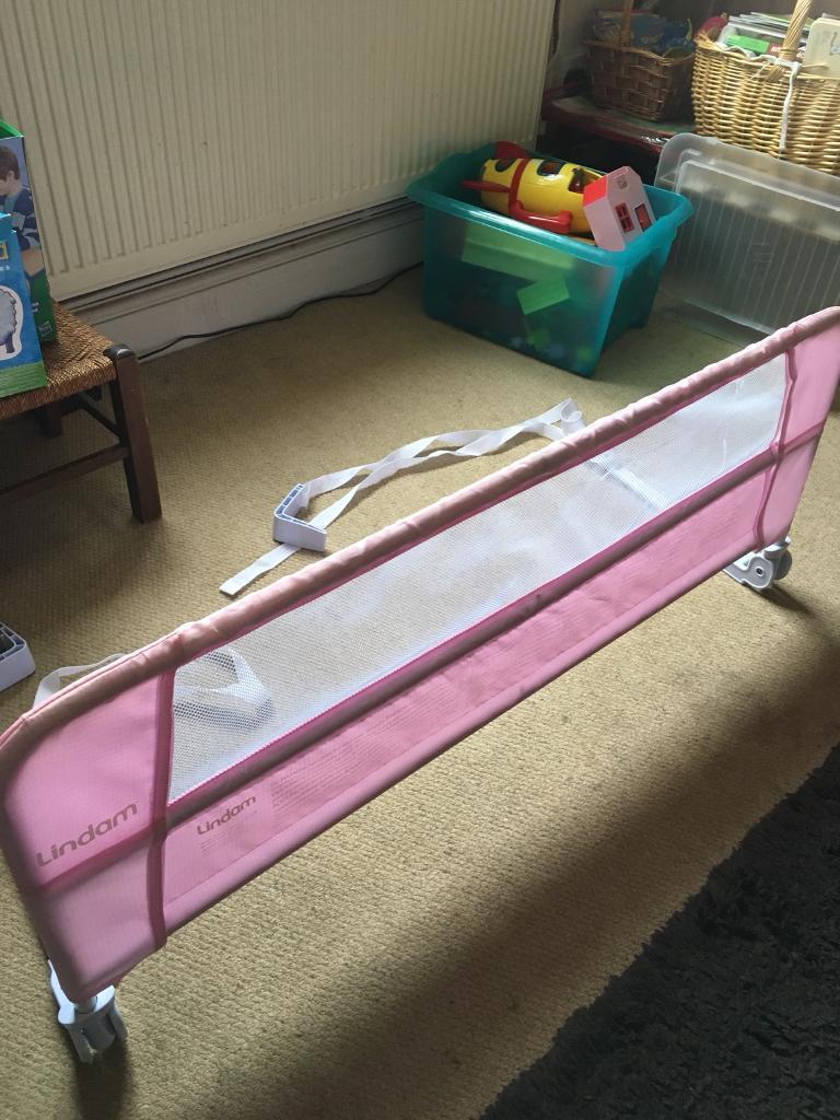 Pink Lindam bed guard