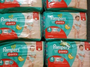 4 6packs (240 nappies) Pampers pants size