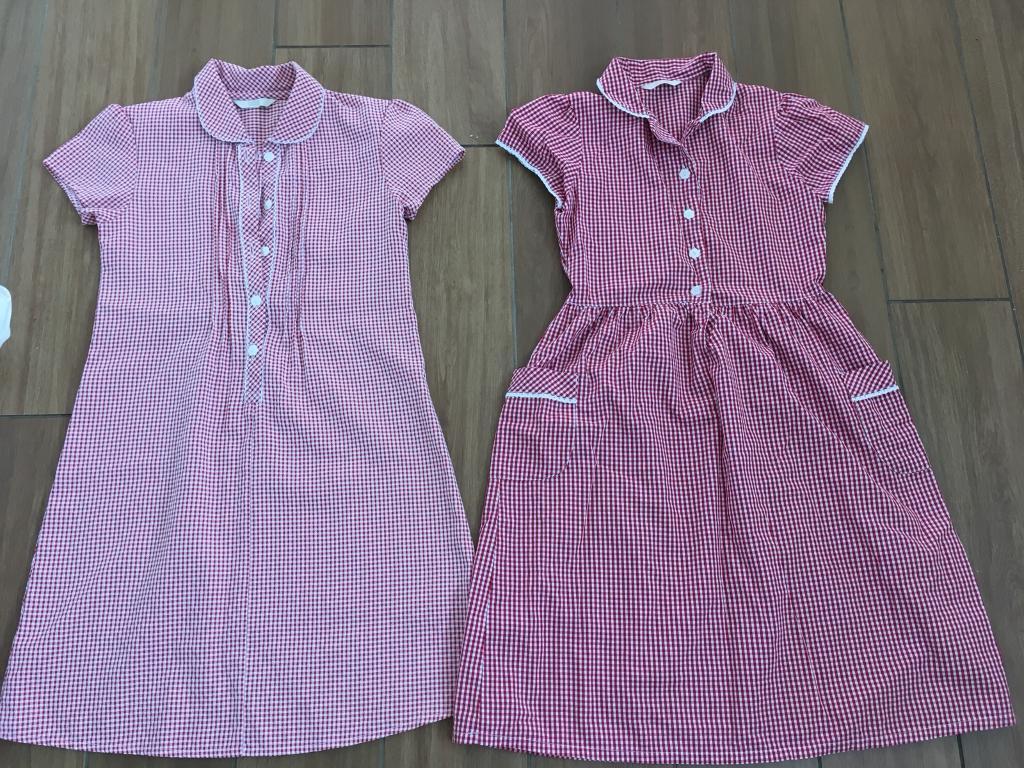 Red school dresses, Age 10