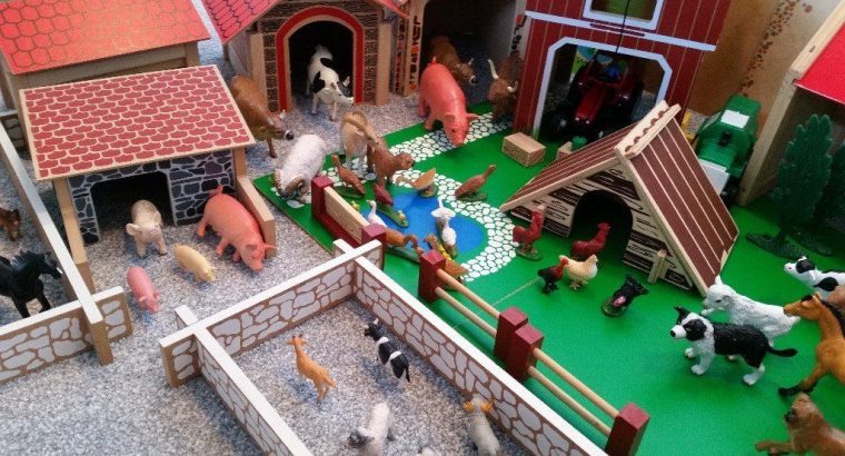 Fantastic Play farm includes base, barns, tractors and loads of farm animals
