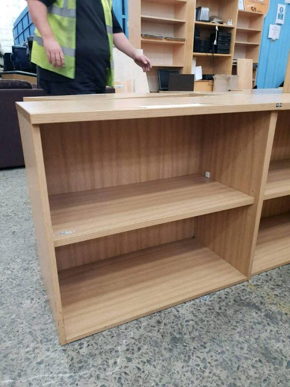 Pre owned Two shelved oak effect bookcase