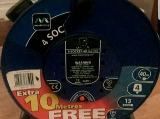 40 metre extension reel Masterplug 4 socket