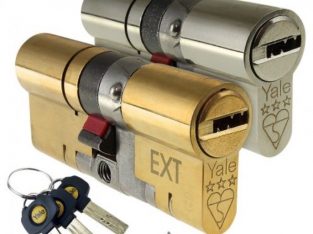 £22 YALE PLATINUM 3-STAR EURO PROFILE/TURN CYLINDER