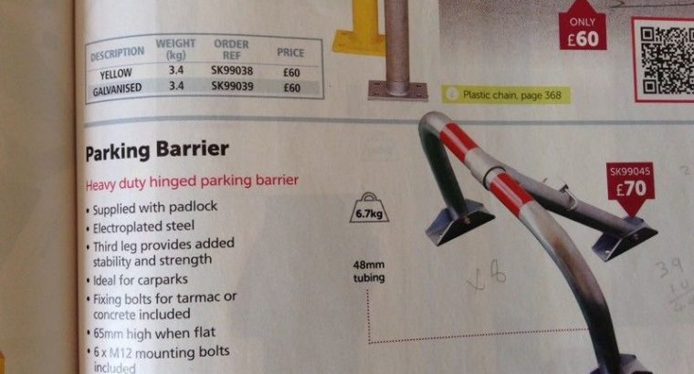New Parking posts and barriers