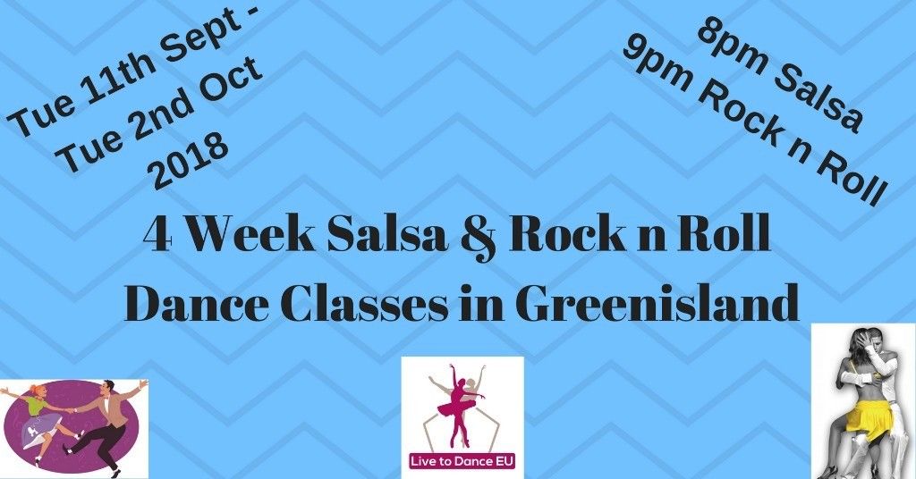 Greenisland 4 Wk Salsa and Rock n Roll Dance Classes from Tuesday 11th Sept 2018