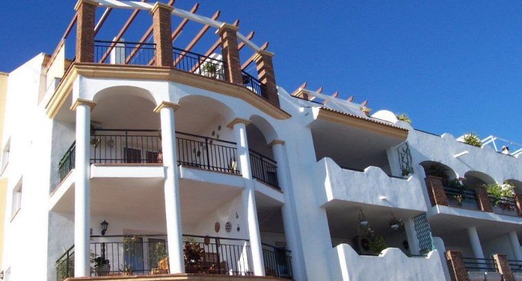 Spain Stunning 2 bed penthouse in beautiful Benalmadena Pueblo,Costa Del Sol, Pool with sea views