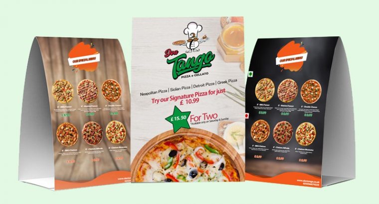 A4 Restaurant Menu | A4 Menu | A4 Leaflet | MenuMa