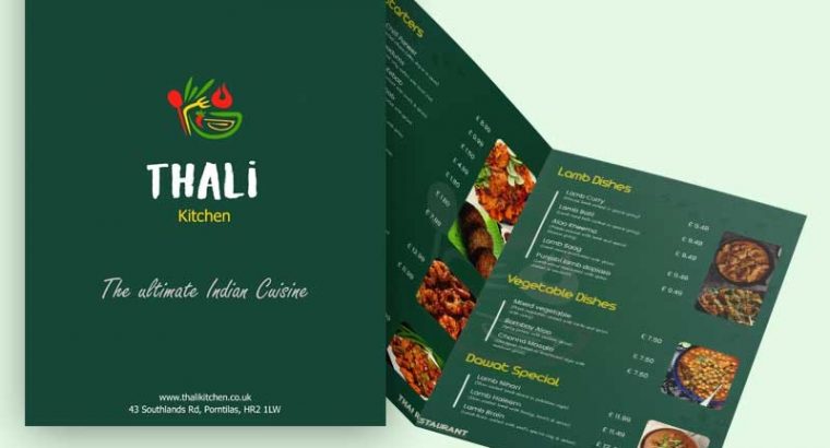 A4 Restaurant Menu | A4 Menu | A4 Leaflet | MenuMa