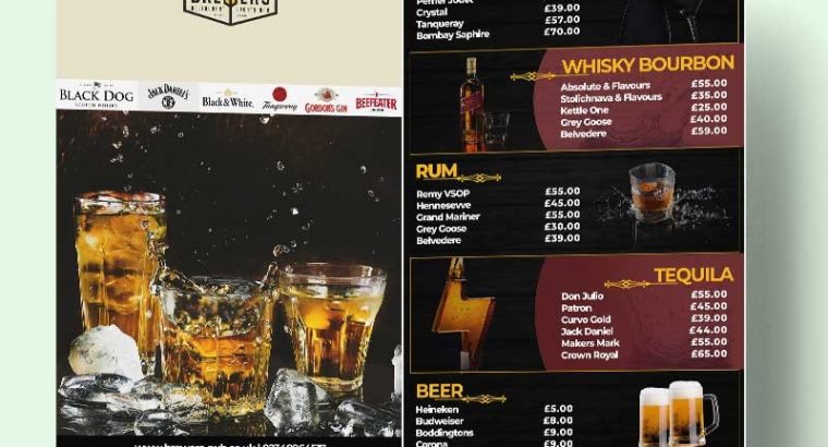 A4 Restaurant Menu | A4 Menu | A4 Leaflet | MenuMa