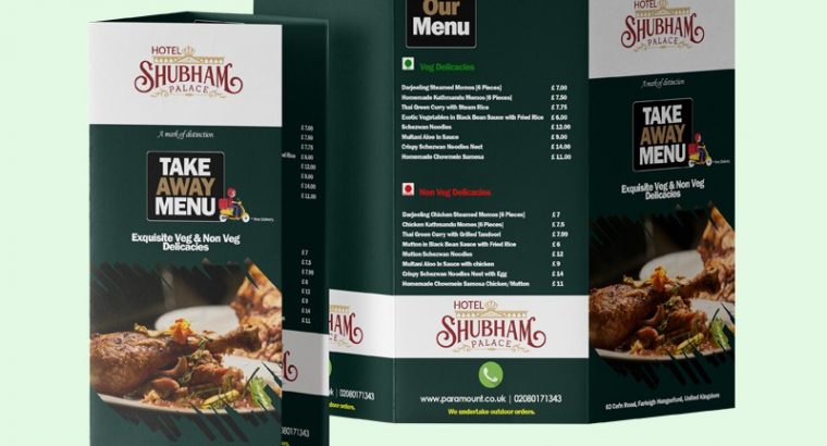 A4 Restaurant Menu | A4 Menu | A4 Leaflet | MenuMa