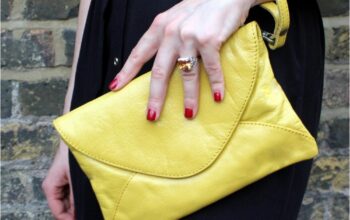 YELLOW CLUTCH BAG NOW AT £39.00 – GENUINE LEATHER – ODILYNCH