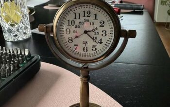 Custom 8th Anniversary Engraved gift Table Clock – Tradition
