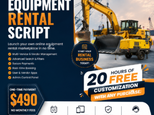 Why Is Zipprr’s Equipment Rental Script Only $490 One